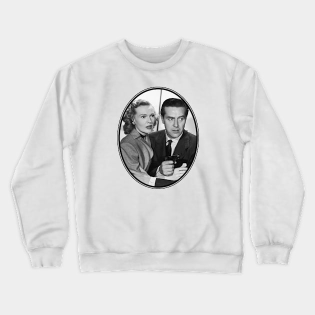 Ray Milland & Rita Johnson In The Big Clock Crewneck Sweatshirt by Noir-N-More